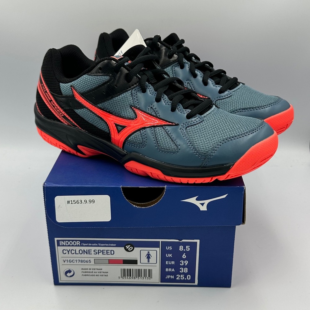 Mizuno Cyclone Speed Indoor Volleyball Shoes Women's 8.5 Grey/Pink/Black Bright